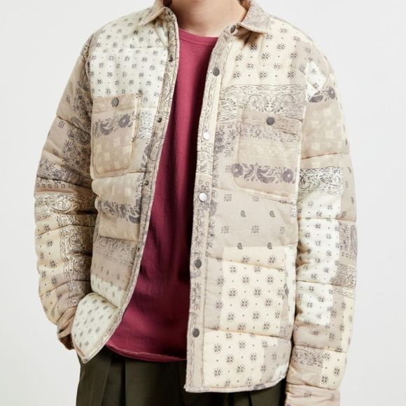 Urban Outfitters Bandana Quilted Jacket 